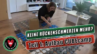 Aufbau neues Bettsystem CUBEcamp - Teil 1 - Wohnwagen - Rückenschmerzen - Camping mit Herz