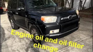 Toyota 4runner 5th gen (2010-present) engine oil and oil filter change