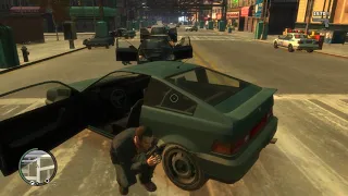 GTA 4 - провокация на перестрелку; русские бандиты vs полиция; русский район Либерти Cити