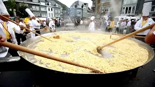 Belgium 2018 Giant Omelette Festival kicks off
