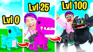 Can We Go MAX LEVEL In ROBLOX DINOSAUR CITY! (UNLOCKED TOOTHLESS & GODZILLA?!)