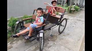 XE ĐẠP 4 BÁNH CHẠY BẰNG CƠM - DIY QUADRACYCLE