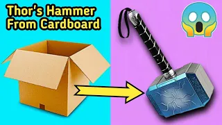 Homemade Hammer From Cardboard | How To Make Thor's Hammer From Cardboard| Diy Thor's Hammer