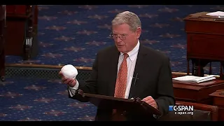 Sen. Jim Inhofe tosses snowball in Senate in 2015