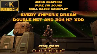 Every Sniper’s dream, double net and 204 HP xDD - Virulence Sniper | SWTOR PvP 7.3 Arena