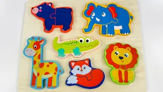 Best Learn Shapes with Animals Shape Matching Puzzle and Numbers | Preschool Toddler Learning Kids