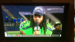 "SuperSonics" chant behind Richard Sherman after Seahawks beat Rams on TNF - 12.15.2016