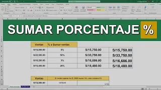 How to add percentages in Excel