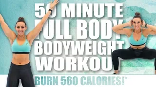50 Minute Full Body Bodyweight Only Workout 🔥Burn 560 Calories!* 🔥Sydney Cummings