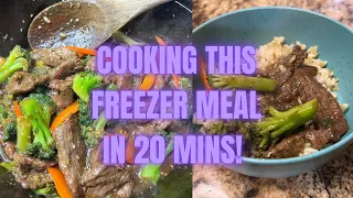 Freezer meal prep makes everything easier! // Cooking from my freezer Asian beef and broccoli #vlog