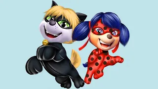 PAW PATROL Glow Up Into Miraculous Ladybug | Cartoon Art