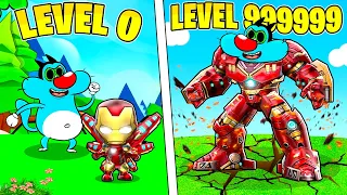 Roblox Oggy Become Max level Of Iron Man With Jack In Super Hero Tycoon | Rock Indian Gamer |