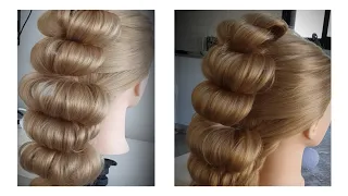 ПрОСТАЯ прическа из резинок на праздник и на каждый день.👭simple hairstyle with rubber bands🤸‍♀️❤