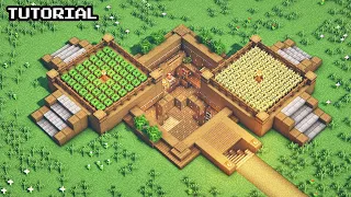 Minecraft : How to build a Easy Farm Underground Base Tutorial ⛏ (#1)