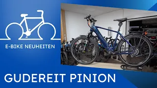 E-Bike Gudereit C1.12 Pinion Neodrive 2023. Richtiges Mitten-Getriebe statt Kettenschaltung.