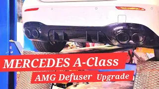 Mercedes A-Class w177 rear defuser install | Mercedes A class AMG A45 rear defuser upgrade