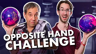 FATHER vs SON in Bowling Challenge but with OPPOSITE HANDS!