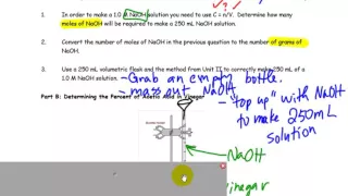 Lab Determining Percent of Acetic Acid in Vinegar