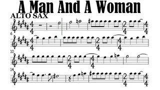 A Man and A Woman Alto Sax Sheet Music Backing Track Play Along Partitura