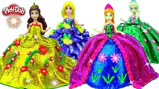 Elsa & Anna's AMAZING Play Doh Dress Transformation!