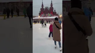 Lost in Moscow | skating rink in kremlin Red square #russia #short