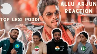 TOP LESI PODDI REACTION! | Allu Arjun | Iddarammayilatho | Foreigners React