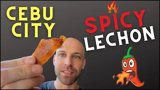 Trying SPICY LECHON in Cebu City Philippines