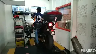 Dyno test for YAMAHA XJ6 DIVERSION GPR full system exhaust.