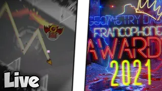 🔴On continue Black Blizzard (req = 2h) + Réaction aux GD francophones awards ! | Geometry dash FR