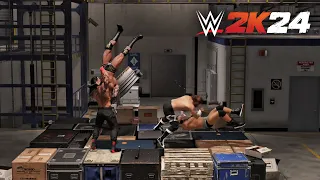 WWE 2K24 Early Gameplay - Fatal-4-Way Backstage Brawl