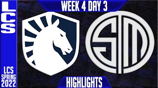 TL vs TSM Highlights | LCS Spring 2022 W4D3 | Team Liquid vs Team Solomid