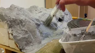 Peinture des rochers Partie 1/3 (+/-tps réel), painting plaster rocks