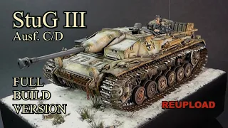 Building a german StuG III Ausf. C/D - 1/35 Scale from DRAGON on winter diorama display