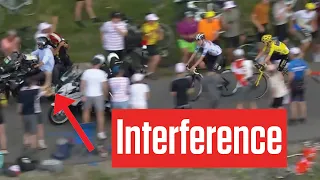 Tadej Pogacar Attack On Jonas Vingegaard DISRUPTED By Motorbikes In Stage 14 At Tour de France 2023