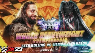 WWE 2K23 wwe summerslam 2023 seth rollins vs finn balor