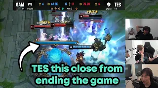 Doublelift, Meteos and Sneaky react to crazy turnaround in GAM vs TES