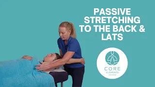 Passive stretching to the back - in #massage stretching