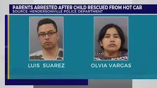 Parents arrested after child rescued from hot car