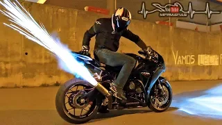 Honda Fireblade | SP Launch control In action | HUGE FLAMES