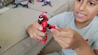 SPIDERMAN NO WAY HOME HASBRO PULSE EXCLUSIVE 3 PACK AND SPIDERMAN VS CARNAGE 2 PACK - Quick Unboxing