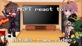 MCYT reacting to tiktoks + my video! || Gacha club