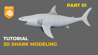 3D Shark Modeling in Blender | Part 01 |@3d_animal.factory | Tutorial | Blender @3d_animal.factory