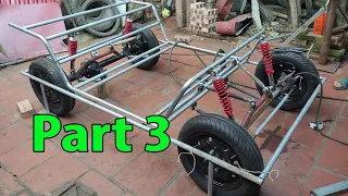 Homemade 4-wheel vehicle from old motorcycle engine part 3 | Car Tech