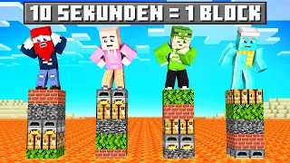 ZUFÄLLIGE BLÖCKE YOUTUBER BATTLE (Benx, Elina, Logo, Gambo) - Minecraft