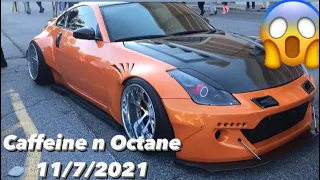 Caffeine and Octane 11/7/2021 Event | CARS SEND IT AND GET SMOKEY LEAVING THE SHOW😱