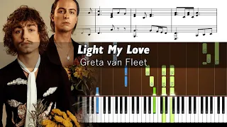 Greta Van Fleet - Light My Love - Accurate Piano Tutorial with Sheet Music