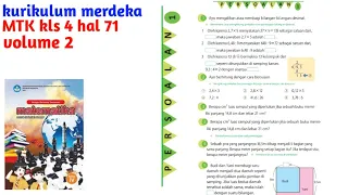 Matematika kelas 4 volume 2 halaman 71 kurikulum merdeka