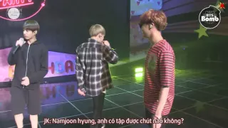 [Vietsub] [BANGTAN BOMB] RM and Jin Dance Stage Behind the scene for BTS DAY PARTY 2016