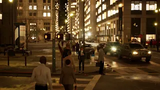 unreal city sample cinematic blurry cam at night