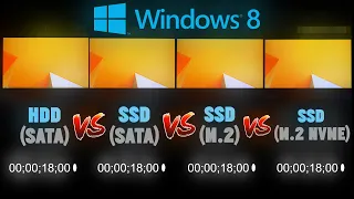 Windows 8.1 HDD vs SSD vs M.2 vs NVMe Boot Time Comparison